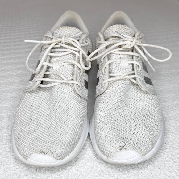 adidas Women's Cloudfoam Qt Racer Sneakers beige Cloud White Platinum 8 - Picture 6 of 10